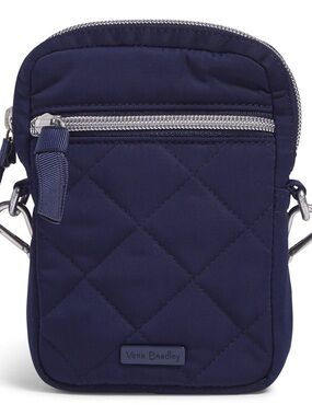 Vera Bradley Performance Twill Navy Blue RFID Small Convertible Crossbody Bag